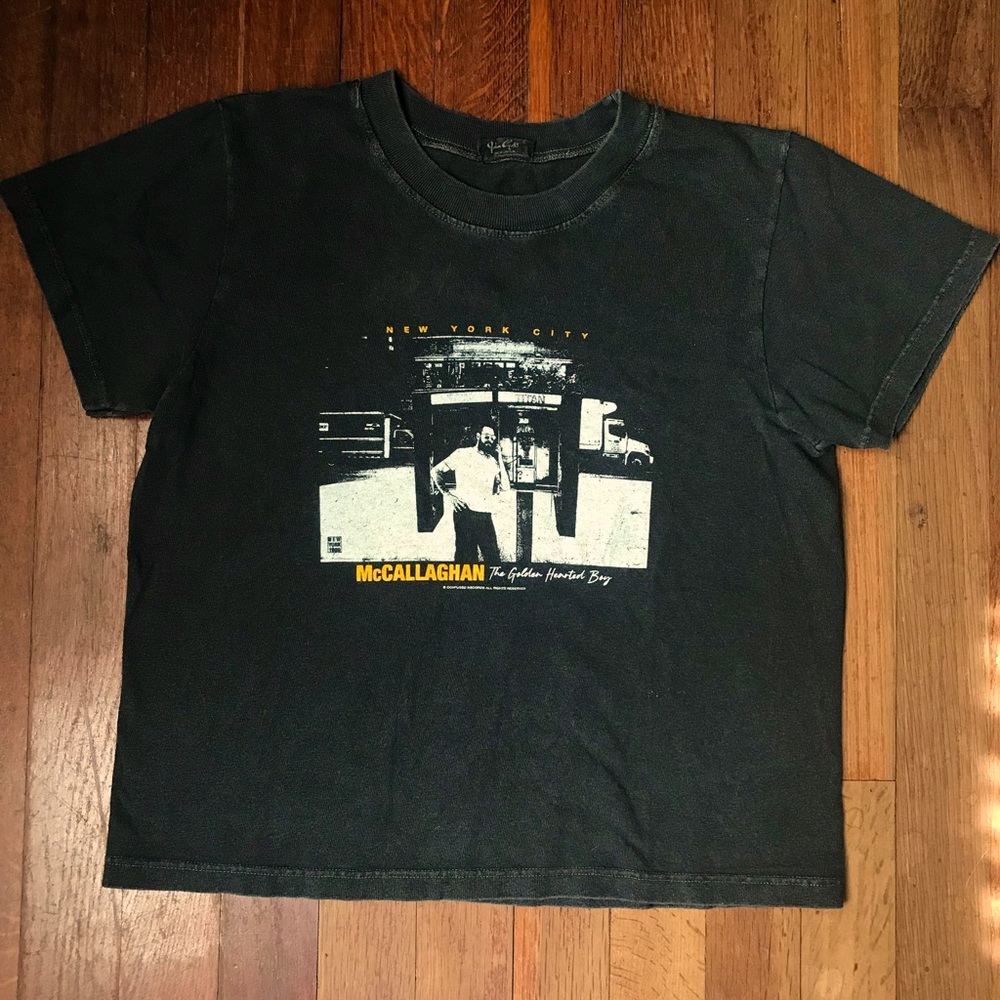 John Galt Brandy Melville Bkack Band Shirt